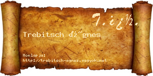 Trebitsch Ágnes névjegykártya